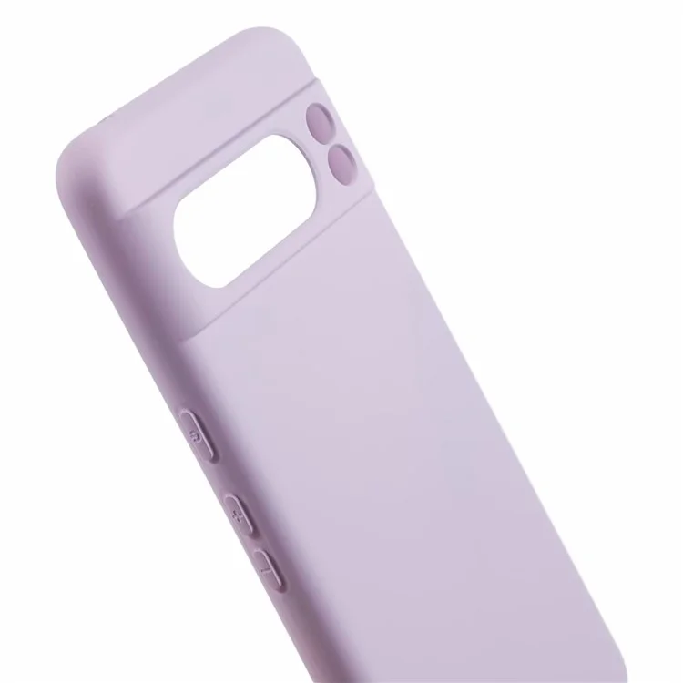 For Google Pixel 8 Pro TPU Case Fiber Lining Rubberized Phone Cover - Purple
