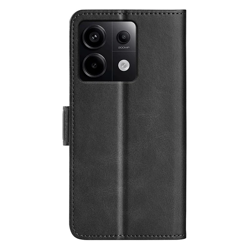 Étui portefeuille en cuir avec support anti-chute pour Xiaomi Redmi Note 13 Pro 5G / Poco X6 5G, housse pour téléphone portable - Noir