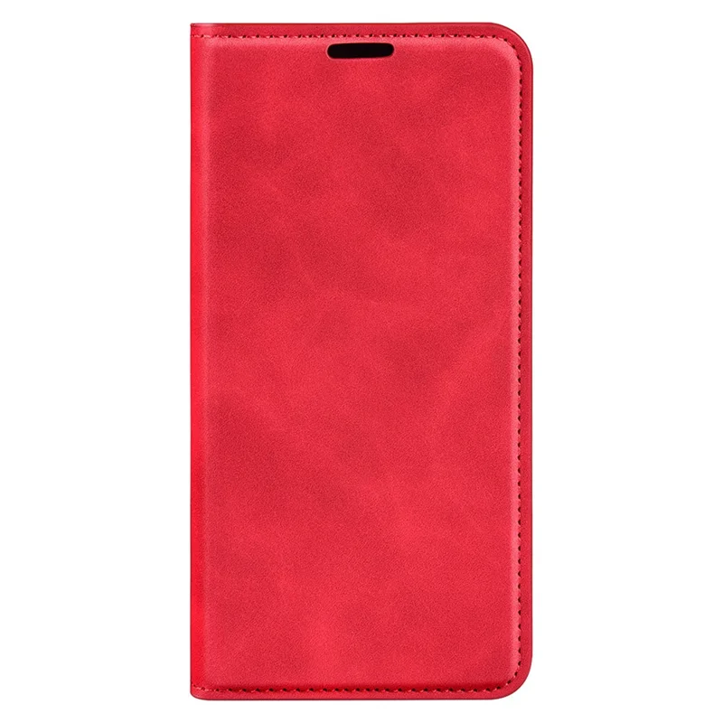 For Xiaomi Redmi Note 13 Pro 5G / Poco X6 5G Case Flip Shell PU Leather Skin-touch Phone Cover - Red