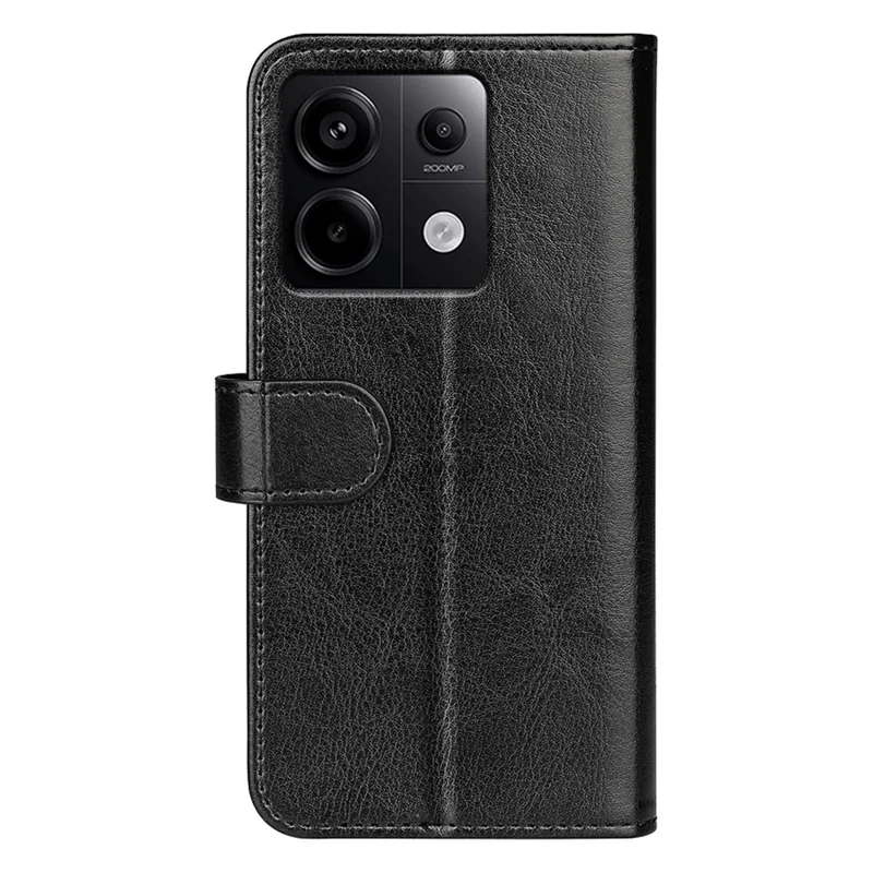 Til Xiaomi Redmi Note 13 Pro 5G / Poco X6 5G hylse med stødfast PU-læder - Sort