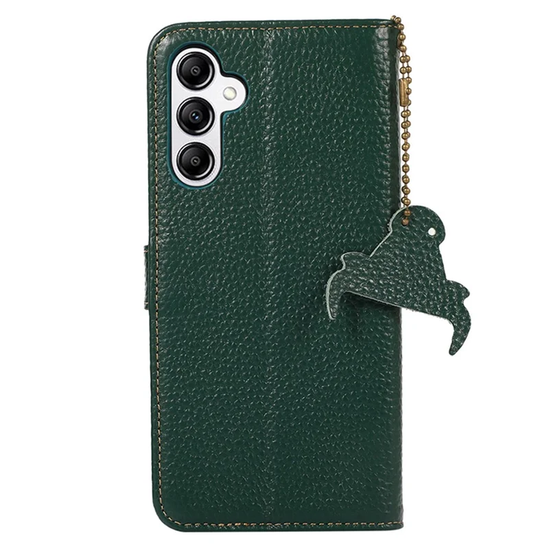 For Samsung Galaxy S25 / S24 Case Litchi Texture RFID Blocking Wallet Phone Cover - Green