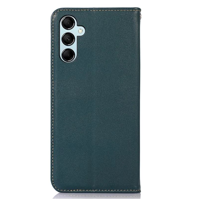 KHAZNEH Pour étui de téléphone Samsung Galaxy S25+ / S24+ Étui en cuir véritable de vache Blocage RFID - Vert