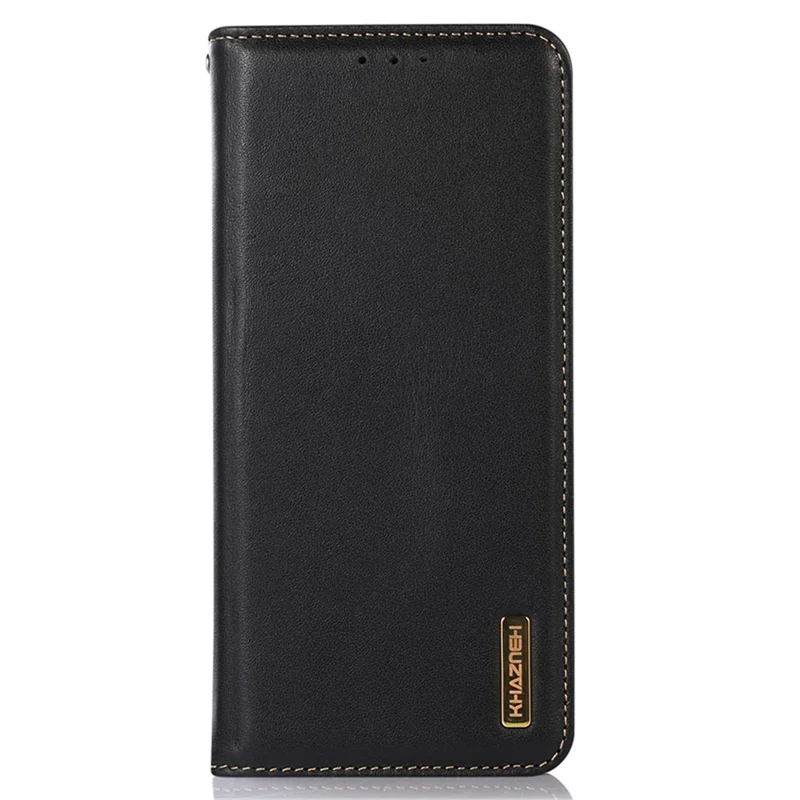 KHAZNEH For Samsung Galaxy S24 Ultra Case Nappa Texture RFID Blocking Phone Wallet Cover - Black