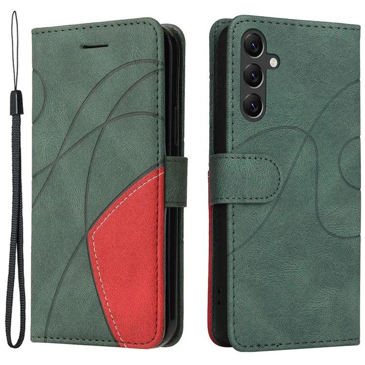KT Leather Series-1 para Samsung Galaxy A05s 4G Caja Antiarañazos Funda de Teléfono de Cuero Funda de Teléfono de Billetera - Verde