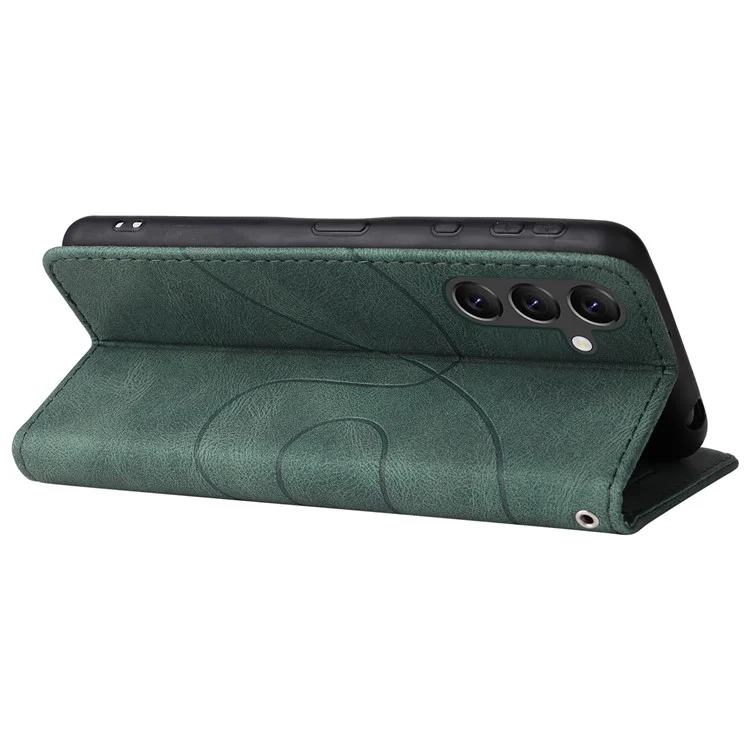 KT Leather Series-1 para Samsung Galaxy A05s 4G Caja Antiarañazos Funda de Teléfono de Cuero Funda de Teléfono de Billetera - Verde