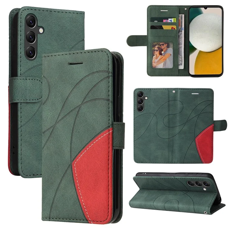 KT Leather Series-1 para Samsung Galaxy A05s 4G Caja Antiarañazos Funda de Teléfono de Cuero Funda de Teléfono de Billetera - Verde