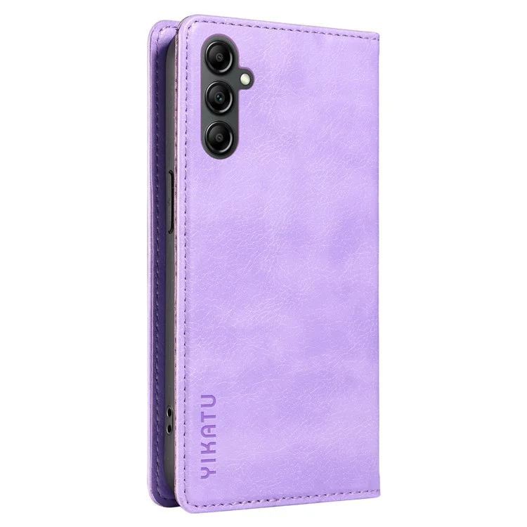 YIKATU YK-006 Pour Samsung Galaxy S23 FE Étui en Cuir Coque de Téléphone Support Portefeuille Magnétique Texture Litchi Housse - Violet
