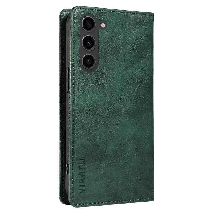 YIKATU YK-006 Custodia per Samsung Galaxy S23 a prova di caduta, in pelle con supporto a portafoglio - Verde