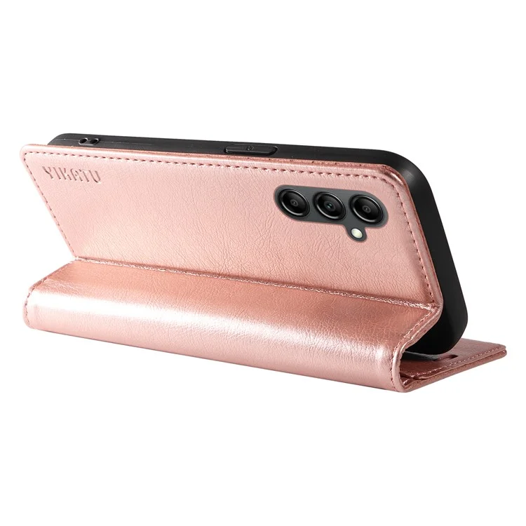 YIKATU YK-006 Für Samsung Galaxy A54 5G Hülle Magnetischer Verschluss Lederhülle mit Ständer - Roségold