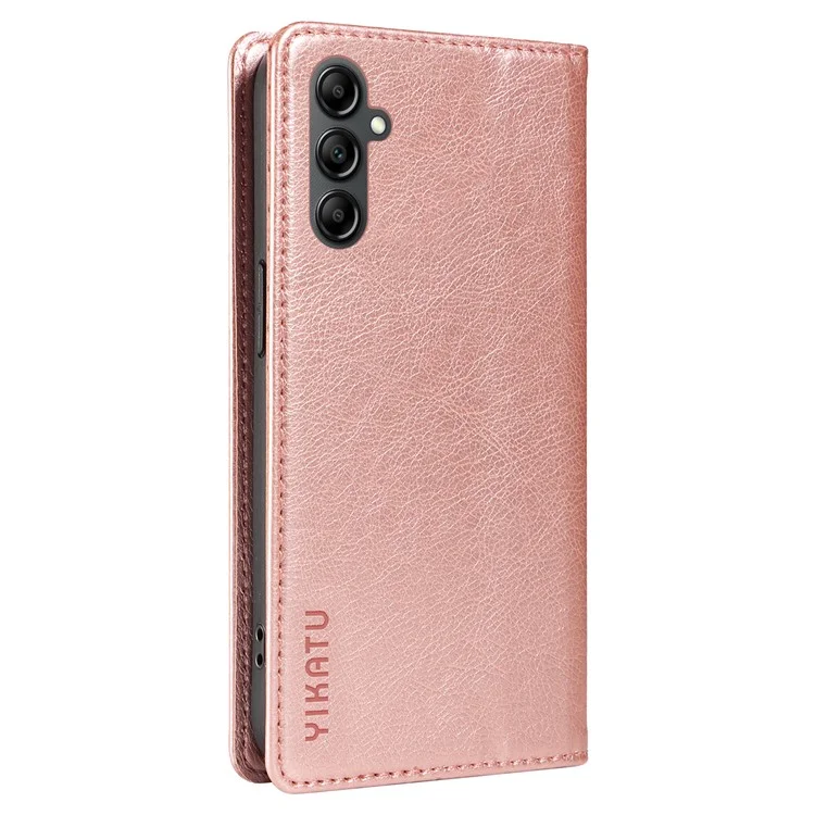 YIKATU YK-006 Für Samsung Galaxy A54 5G Hülle Magnetischer Verschluss Lederhülle mit Ständer - Roségold