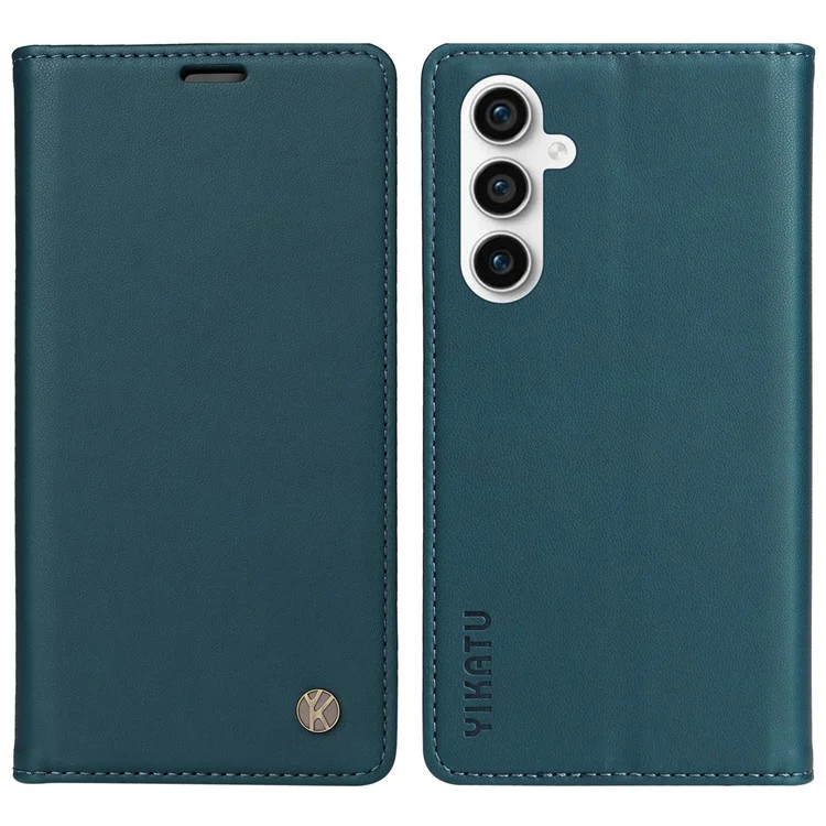 YIKATU YK-001 Pour Samsung Galaxy S23 FE Étui en cuir PU Portefeuille Support Housse de téléphone - Vert