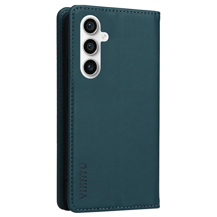 YIKATU YK-001 Pour Samsung Galaxy S23 FE Étui en cuir PU Portefeuille Support Housse de téléphone - Vert
