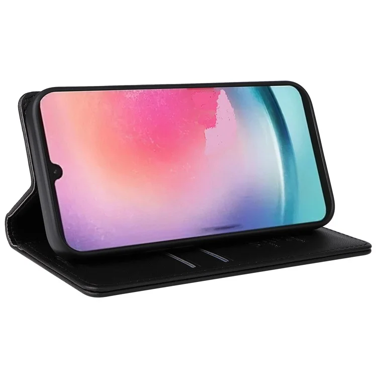 Étui YIKATU YK-001 pour Samsung Galaxy A24 4G (162,1 x 77,6 x 8,3 mm) Coque de téléphone portefeuille avec fermeture magnétique en cuir PU – Noir