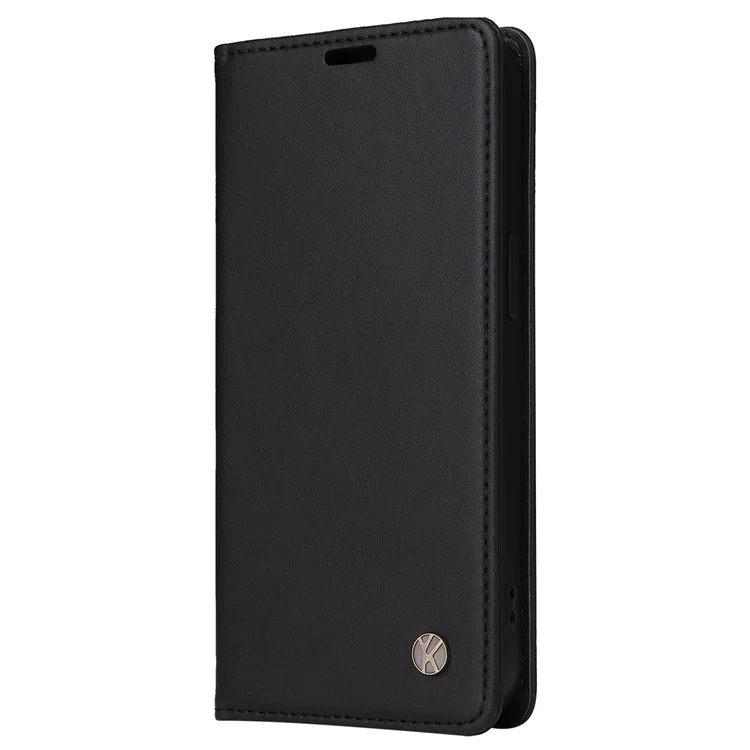 Étui YIKATU YK-001 pour Samsung Galaxy A24 4G (162,1 x 77,6 x 8,3 mm) Coque de téléphone portefeuille avec fermeture magnétique en cuir PU – Noir
