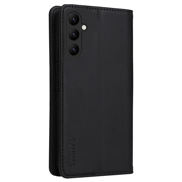 Étui YIKATU YK-001 pour Samsung Galaxy A24 4G (162,1 x 77,6 x 8,3 mm) Coque de téléphone portefeuille avec fermeture magnétique en cuir PU – Noir