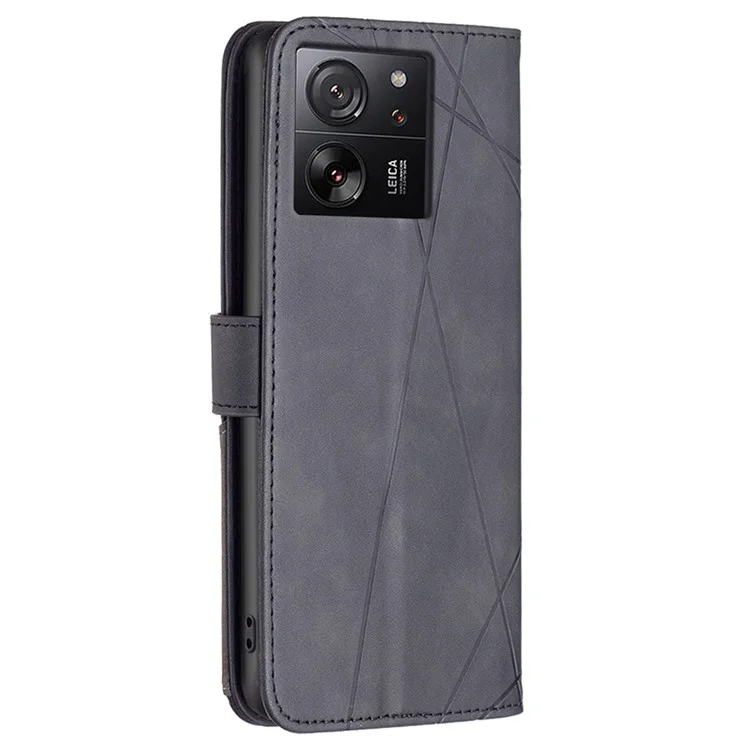BINFEN COLOR BF05 para Xiaomi 13T / 13T Pro / Redmi K60 Ultra Funda Cartera de Piel con Tapa - Negro