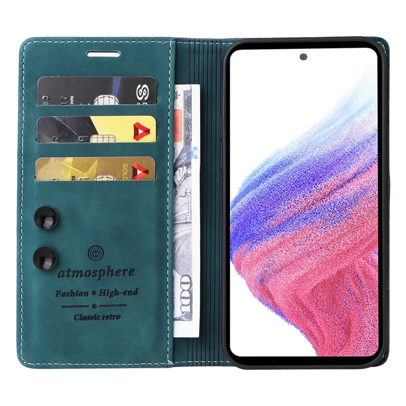 006 Series For Samsung Galaxy A33 5G Case PU Leather Phone Wallet Cover - Green