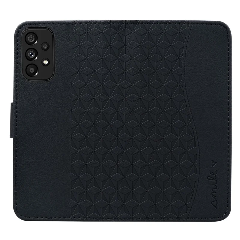 Für Samsung Galaxy A53 5G Hülle Bedrucktes Leder-Ständer-Handyhülle - Schwarz