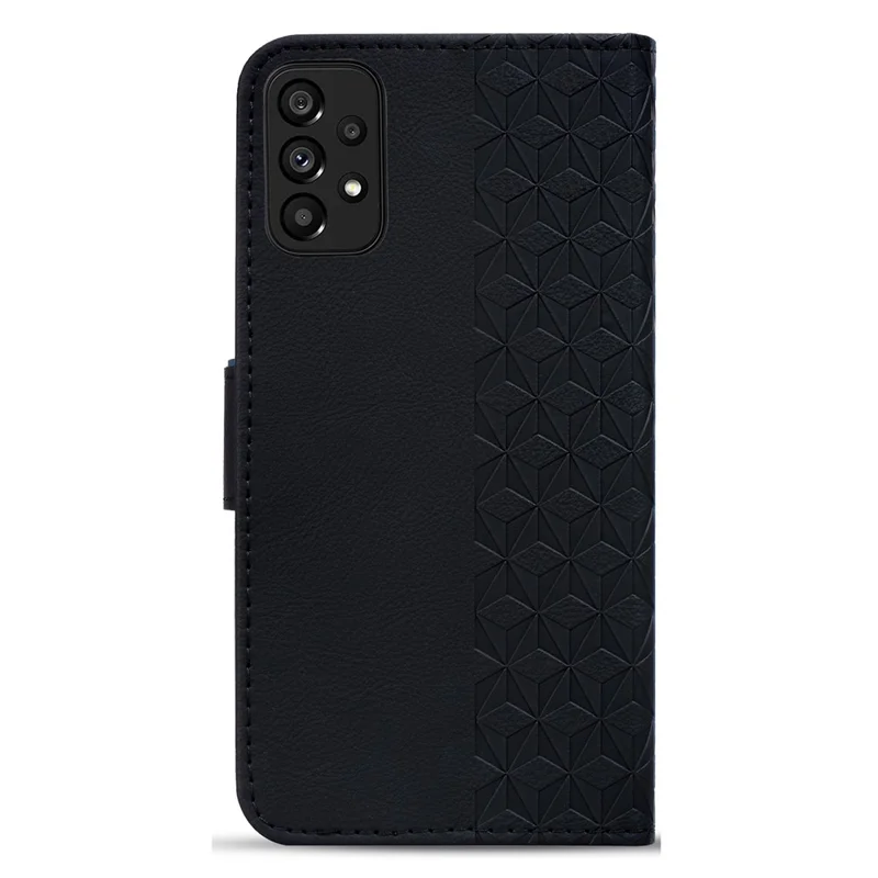 Für Samsung Galaxy A53 5G Hülle Bedrucktes Leder-Ständer-Handyhülle - Schwarz