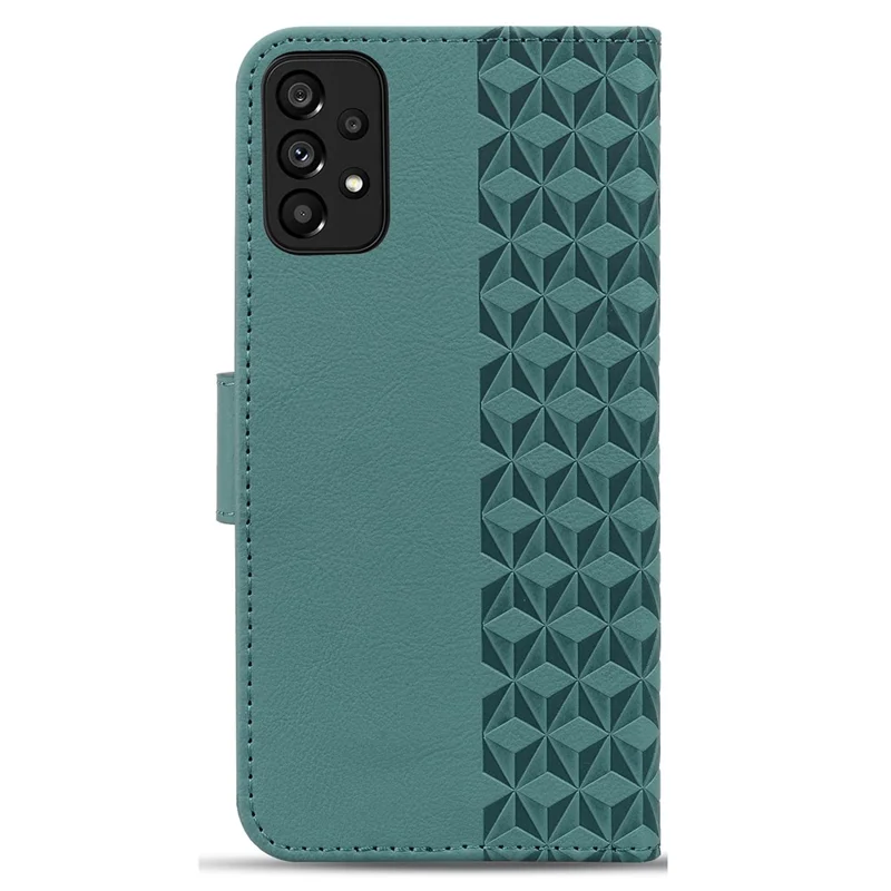 Für Samsung Galaxy A33 5G Case Wallet Eingeprägte Rautenlederhülle - Grün