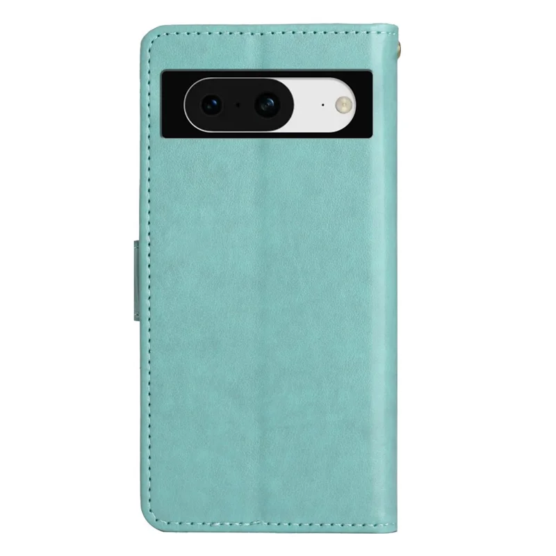 Para o Google Pixel 8 Case Butterfly Imprint Wallet Phone Leather Cover - Baby Blue