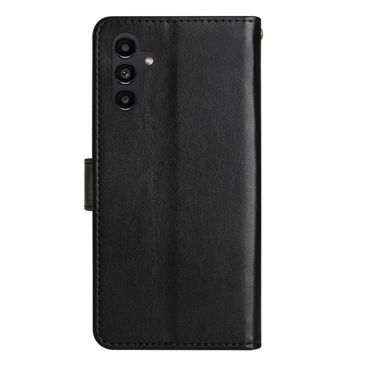 Para Samsung Galaxy A05s 4G Case Wallet Stand Butterfly Imprint Phone Cover - Preto