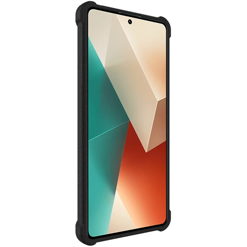 IMAK Für Xiaomi Redmi Note 13 5G Hülle Stoßfest Matte Phone TPU Cover - Schwarz