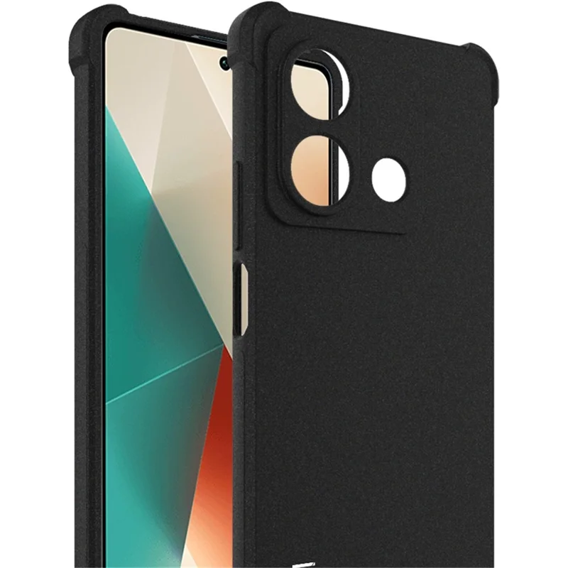 IMAK Für Xiaomi Redmi Note 13 5G Hülle Stoßfest Matte Phone TPU Cover - Schwarz