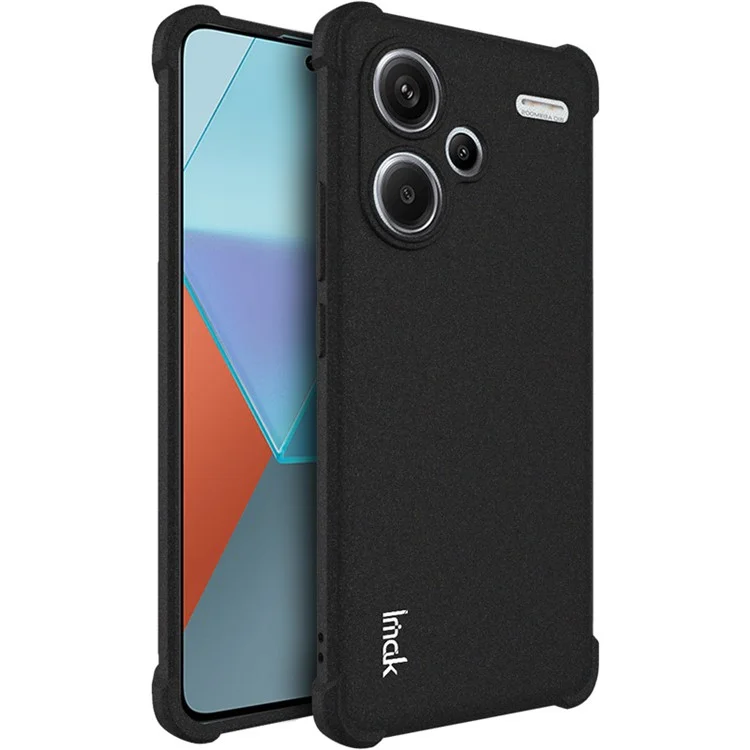 IMAK Pour Xiaomi Redmi Note 13 Pro+ Coque TPU Anti-chute Mate Housse de Téléphone - Noir