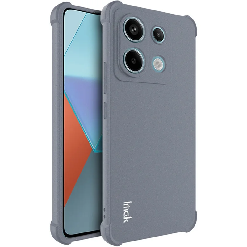 IMAK Custodia per Xiaomi Redmi Note 13 Pro 5G / Poco X6 5G Angoli Rinforzati Cover Opaca - Grigio