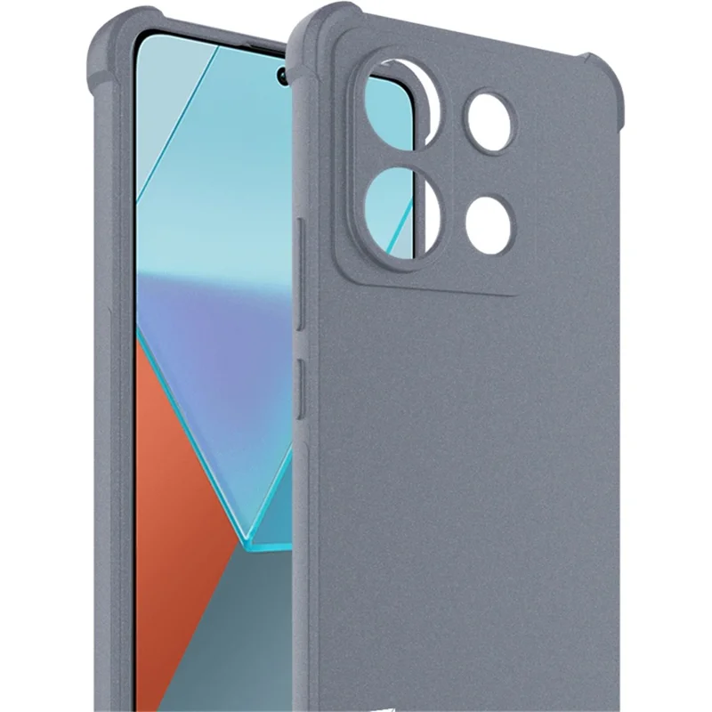 IMAK Custodia per Xiaomi Redmi Note 13 Pro 5G / Poco X6 5G Angoli Rinforzati Cover Opaca - Grigio