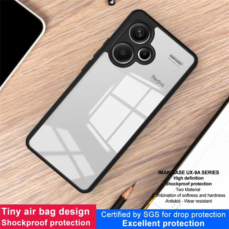 Série IMAK UX-9A pour Redmi Note 13 Pro+ Étui en TPU + PC Housse de téléphone transparente
