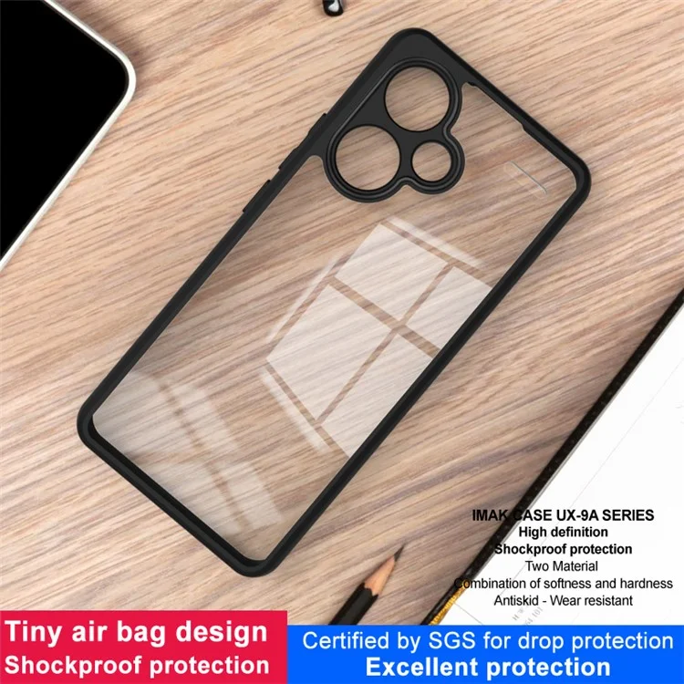 Série IMAK UX-9A pour Redmi Note 13 Pro+ Étui en TPU + PC Housse de téléphone transparente