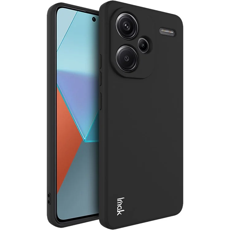 IMAK UC-4 Series for Xiaomi Redmi Note 13 Pro+ Case Straight Edge TPU Back Cover - Black