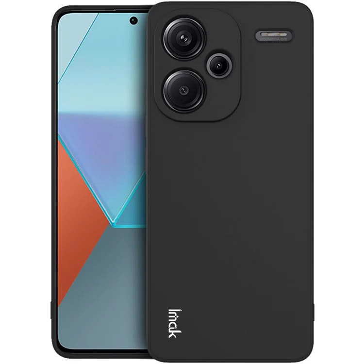 IMAK UC-4 Series for Xiaomi Redmi Note 13 Pro+ Case Straight Edge TPU Back Cover - Black