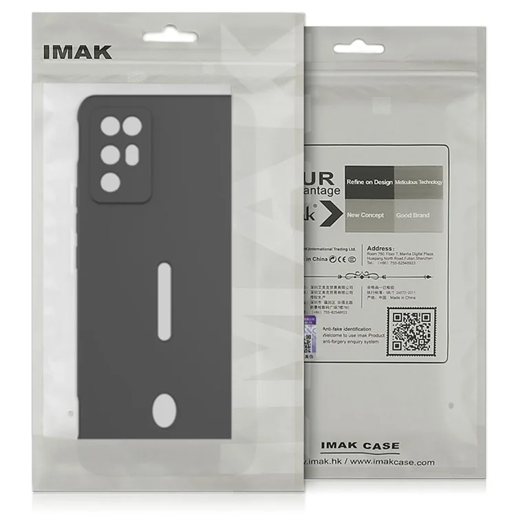 IMAK UC-4 Series for Xiaomi Redmi Note 13 Pro+ Case Straight Edge TPU Back Cover - Black