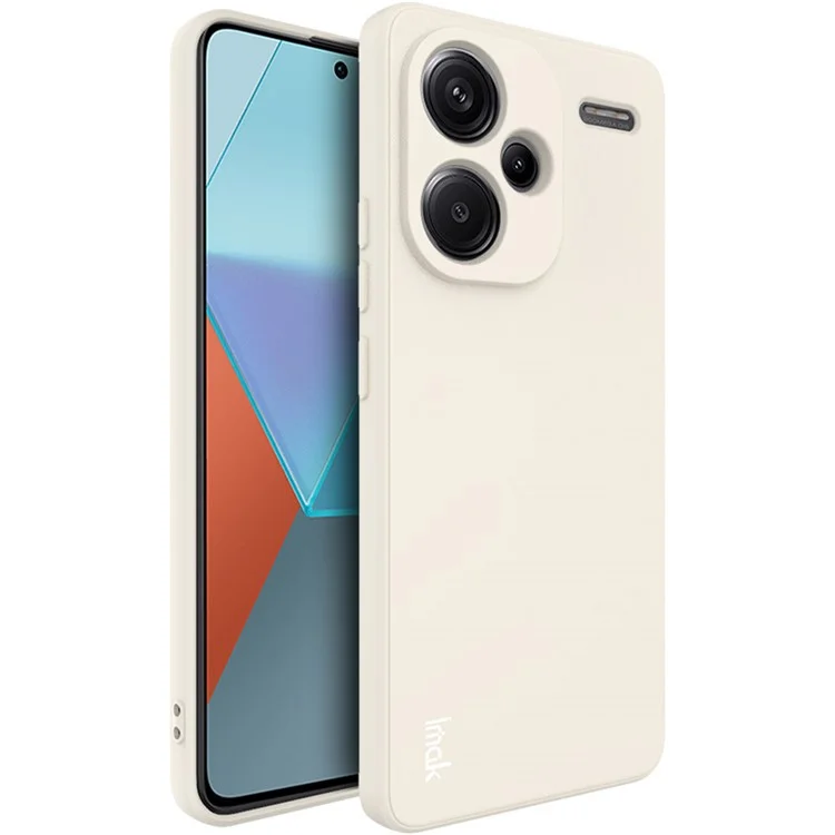 IMAK UC-4 Series for Xiaomi Redmi Note 13 Pro+ Case Straight Edge TPU Back Cover - White