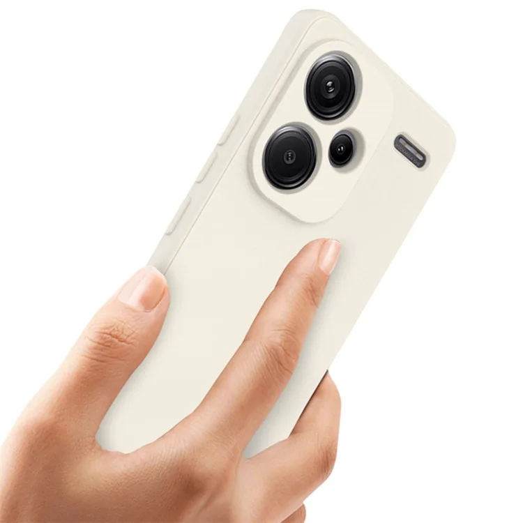 IMAK UC-4 Series for Xiaomi Redmi Note 13 Pro+ Case Straight Edge TPU Back Cover - White