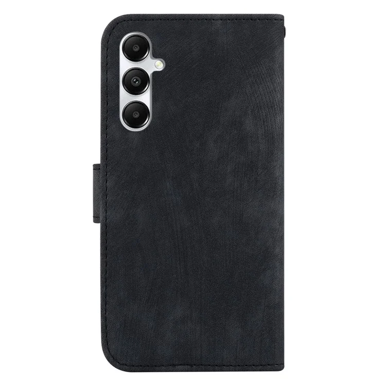 For Samsung Galaxy A05s 4G Cute Tiger Imprint PU Leather Stand Phone Cover - Black