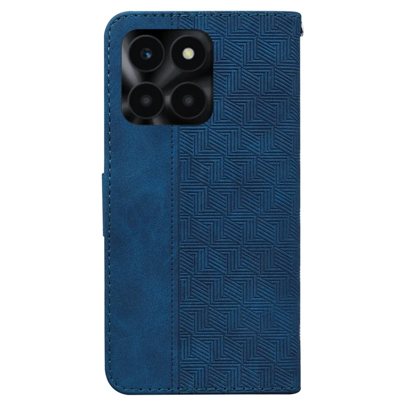 For Honor X6a 4G Case Full Protection PU Leather Wallet Cell Phone Cover - Blue