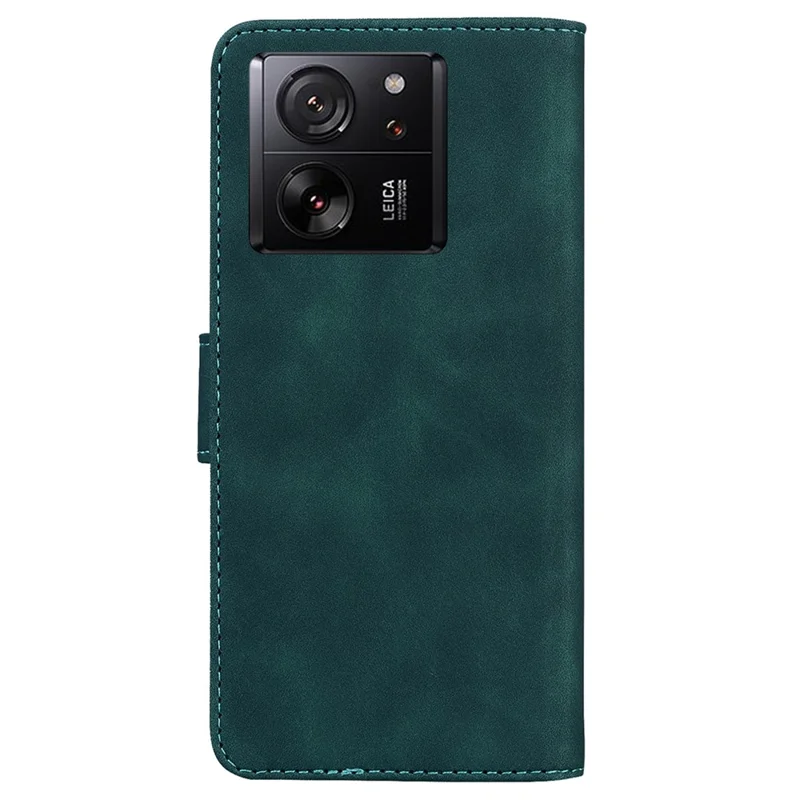 For Xiaomi 13T Pro / 13T / Redmi K60 Ultra Case PU Leather Phone Cover Wallet Solid Color Phone Shell - Green
