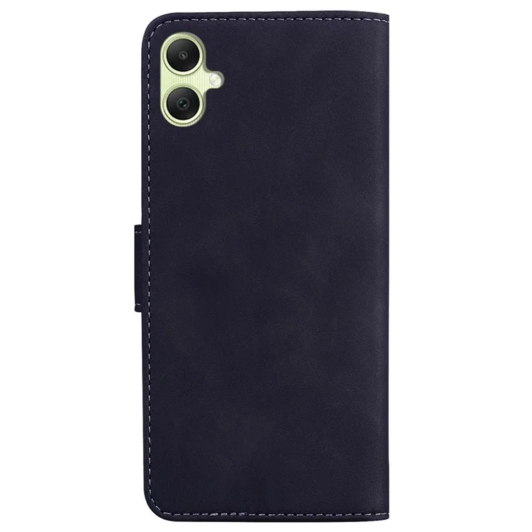 Phone Cover for Samsung Galaxy A05 4G Case Wallet Solid Color PU Leather Phone Shell - Black