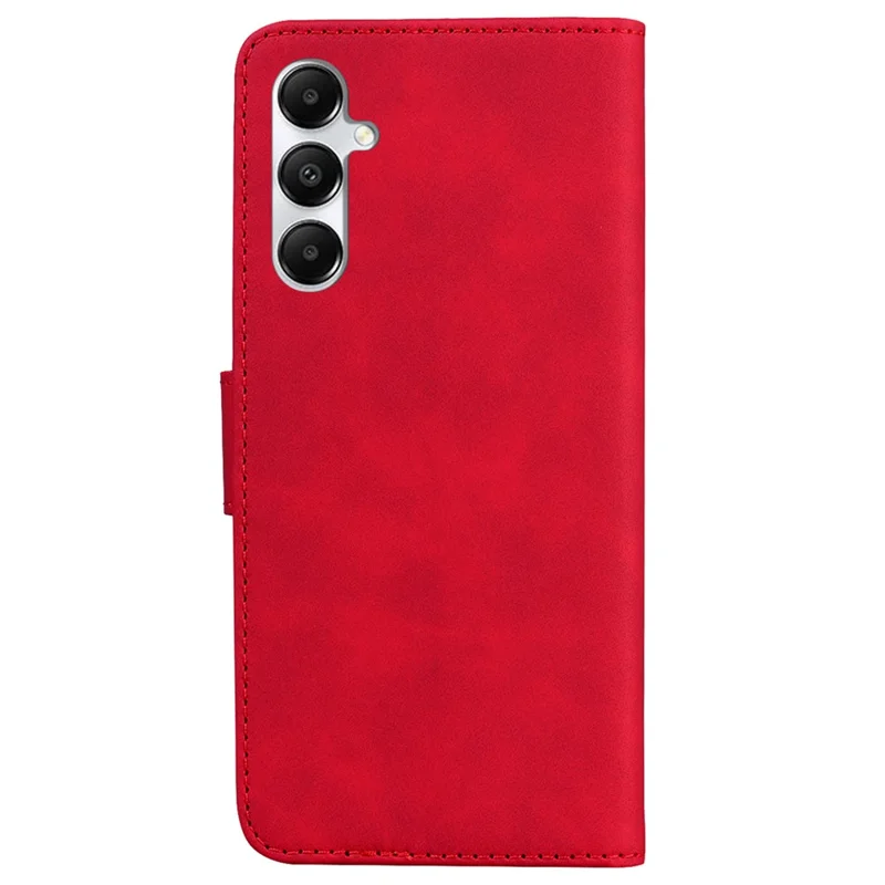 Phone Cover for Samsung Galaxy A05s 4G Case Wallet Solid Color Leather Phone Protector - Red