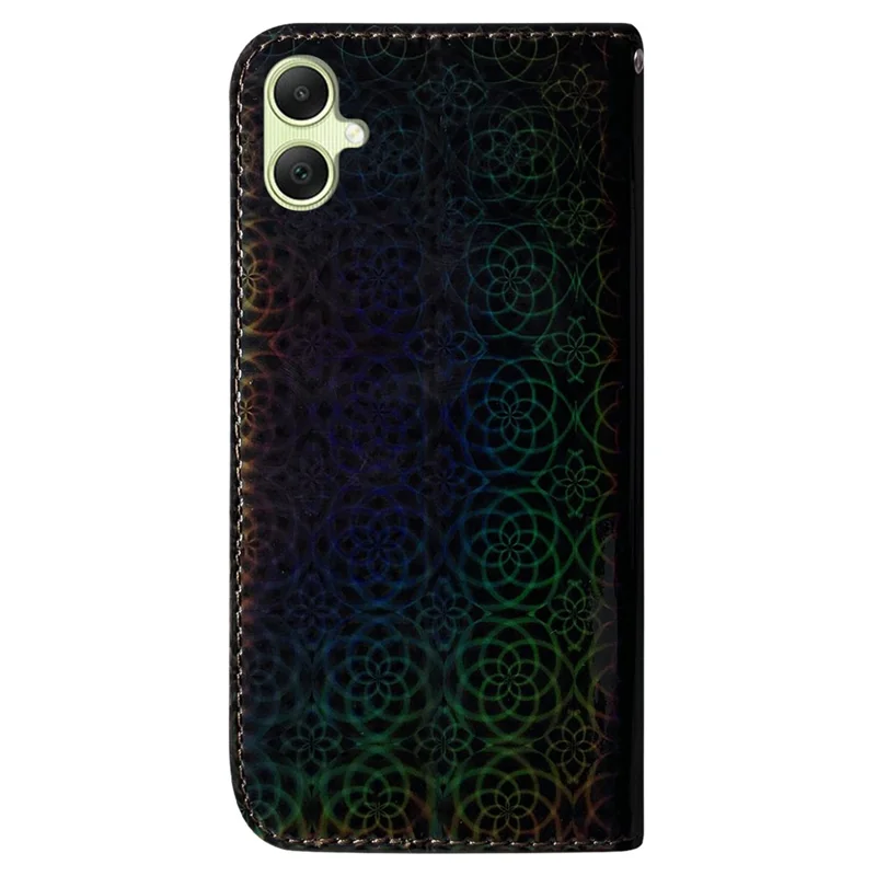 Per Samsung Galaxy A05 4G Case Custodia Antiurto con Motivo a Fiori Scintillanti in Pelle PU - Nero