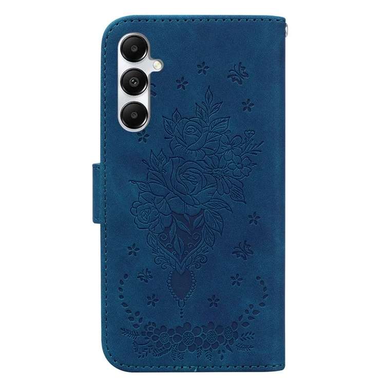 Per Samsung Galaxy A05s 4G Case Full Protection Imprinted PU Leather Phone Cover - Blue