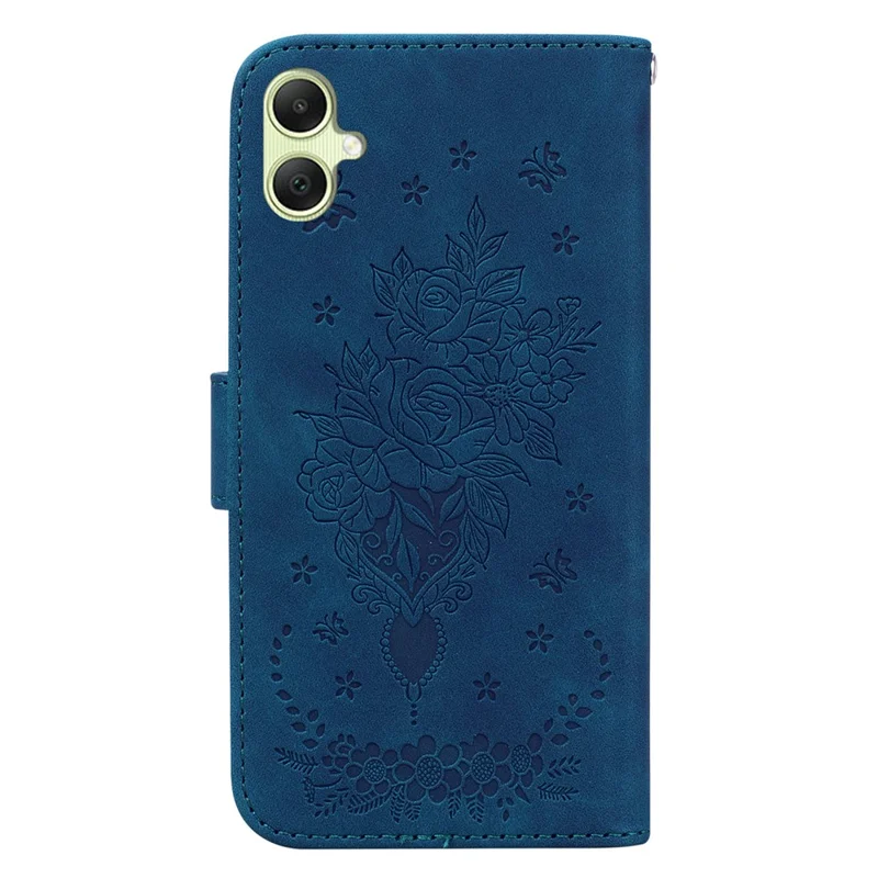 Para Samsung Galaxy A05 4G Case PU Leather Magnetic Folio Phone Cover - Azul