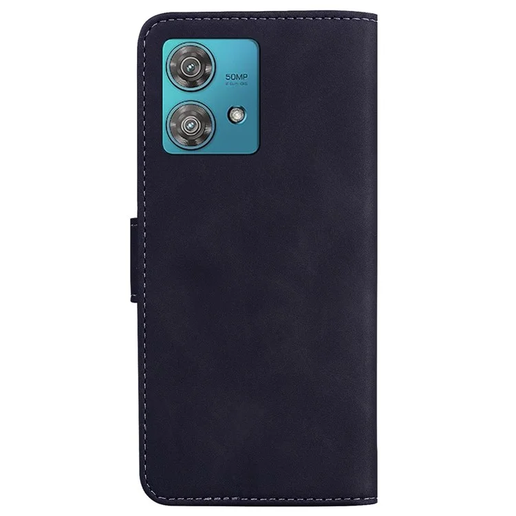For Motorola Edge 40 Neo 5G Case Wallet PU Leather Butterfly Printing Phone Cover - Black