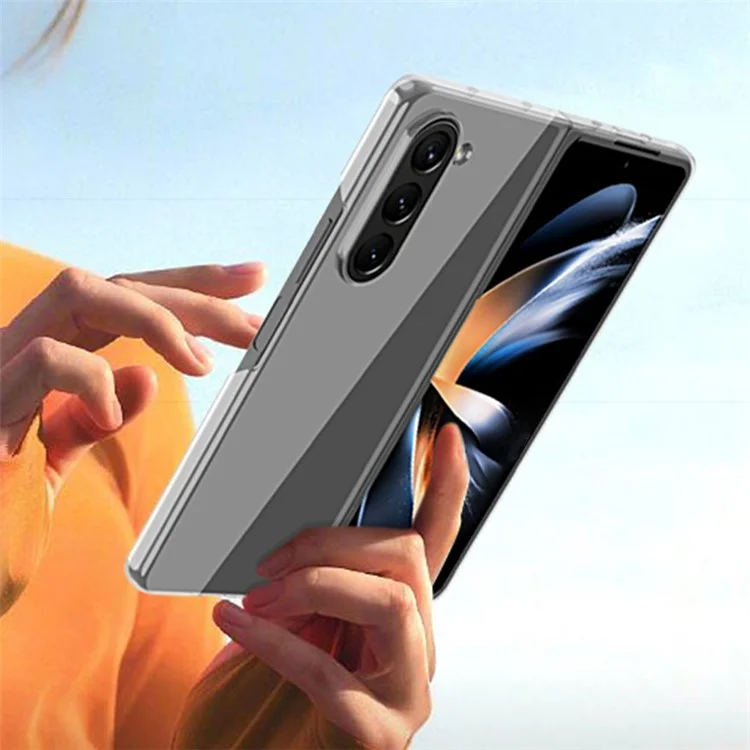 RAIGOR INVERSE ICE Series Para Funda Samsung Galaxy Z Fold5 5G Funda Protectora de PC Transparente para Teléfono