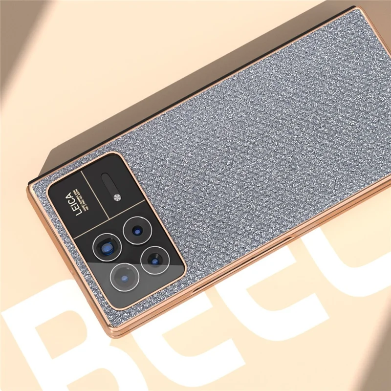 For Xiaomi Mix Fold 3 5G Case PU Leather+ PC Rhinestone Texture Back Phone Cover - Black