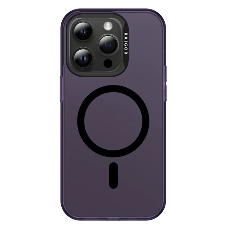 RAIGOR INVERSE Rock Magnetic Series For iPhone 15 Pro Phone Case Compatible with MagSafe IMD Cover - Purple